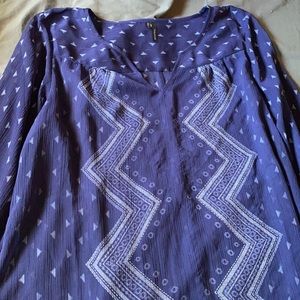 Blue flowy tunic